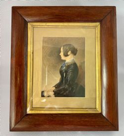 EARLY VICTORIAN WATERCOLOUR PORTRAIT C1850
