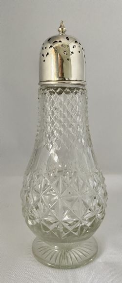 LARGE SILVER MOUNTED SUGAR CASTOR BIRM 1916