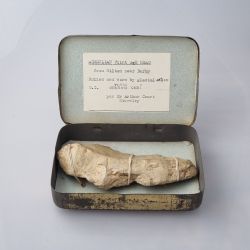 AN ACHEULIAN FLINT AXE HEAD FROM HILTON NEAR DERBY