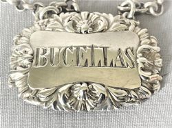 A RARE GEORGIAN SILVERE BUCELLAS LABEL