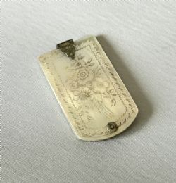 A MID VICTORIAN SILVER MOTHEROFPEARL BONE AIDE MEMOIRE
