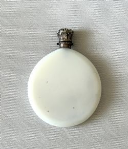 A LOVELY LATE VICTORIAN SILVER OPALINE GLASS SCENT BOTTLE