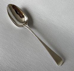 A RARE PETER JONATHAN BATEMAN SILVER TABLESPOON