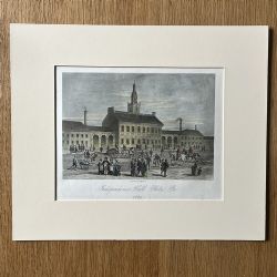 INDEPENDENCE HALL PHILADELPHIA IN 1776 HANDCOLOURED 19TH CENTURY STEEL ENGRAVING BY JOHN C MCRAE CIRCA 1860