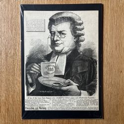 CADBURYS PURE COCOA ANTIQUE ORIGINAL PRINT ADVERT 1888