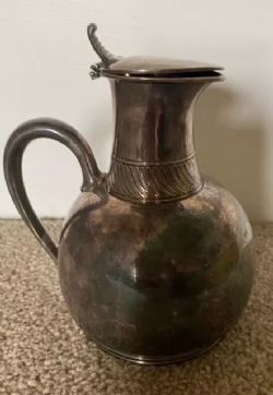 ANTIQUE 1927 GORHAM SILVER SOLDERED HOTEL WARE PITCHER INDIVIDUAL HOT MILK POT