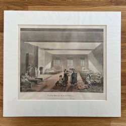 PASSROOM BRIDEWELL BY ROWLANDSON PUGIN ACKERMANN MICROCOSM OF LONDON 1808 HANDCOLOURED AQUATINT