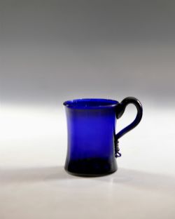 GEORGIAN BLUE TANKARD SMALL ENGLISH C1800
