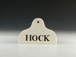 ANTIQUE BIN LABEL HOCK MID 19TH CENTURY