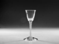 GEORGIAN OPAQUE TWIST WINE GLASS ENGLISH C1765