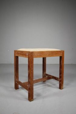 HEALS OF LONDON 1920S OAK STOOL