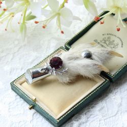 1950S EDINBURGH SCOTTISH GROUSE CLAW STAG KILT PIN BROOCH