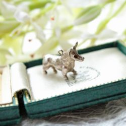 VINTAGE STERLING SILVER CORGI DOG CHARM