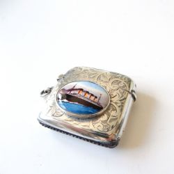 ANTIQUE SOLID SILVER TITANIC SHIP VESTA BIRMINGHAM 1912