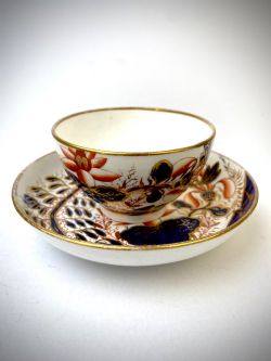 GEORGIAN SPODE PORCELAIN TEA BOWL 1814 BANANA TREE PATTERN 2