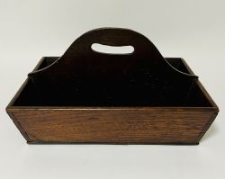GEORGIAN OAK CUTLERY TRAY