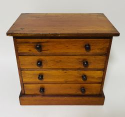 ANTIQUE STAINED PINE SPECIMEN CABINET