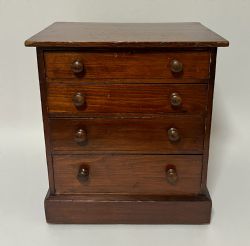 ANTIQUE STAINED PINE COLLECTORS CABINET