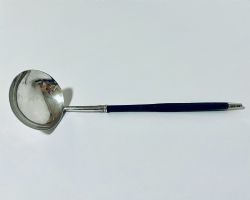 GEORGIAN IRISH SILVER PUNCH LADLE