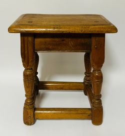 ANTIQUE PINE JOINT STOOL