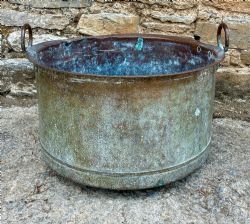 LARGE ANTIQUE COPPER WASH TUB