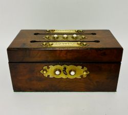 VICTORIAN WALNUT CORRESPONDENCE BOX