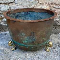 ANTIQUE RIVETED COPPER BOILER