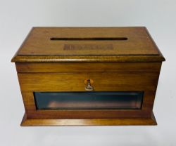 ANTIQUE MAHOGANY LETTER BOX