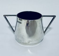 ART DECO SILVER SUGAR BOWL