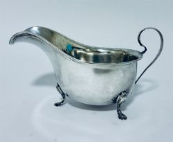 ANTIQUE SILVER SAUCE BOAT