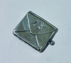 ANTIQUE ISLE OF MAN SILVER STAMP CASE