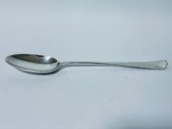 LARGE 18TH CENTURY SILVER SERVING SPOON