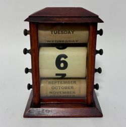 ANTIQUE PERPETUAL DESK CALENDAR