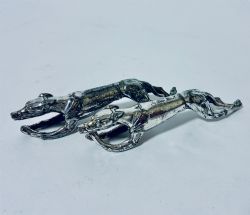 PAIR OF WMF RACING GREYHOUND KNIFE RESTS