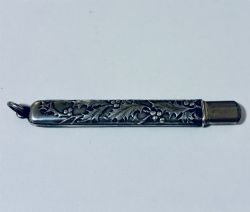 ANTIQUE RUSSIAN SILVER PENCIL HOLDER
