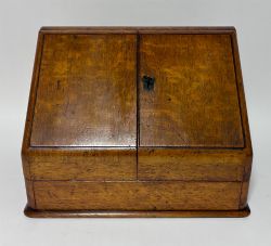 VICTORIAN OAK STATIONERY CABINET