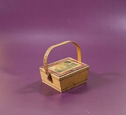 A SMALL WHITEWOOD AND PAINTED EARLY GEORGIAN PANNIER BOX