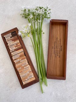 A BOXED SET OF WOODEN SAMPLES FROM EARLY 1930S