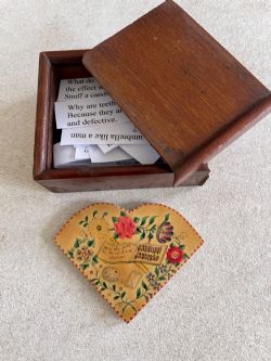 ANTIQUE PAPER AND CARD RIDDLE GAME