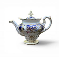 ENGLISH PORCELAIN ROCOCO TEAPOT C 1840
