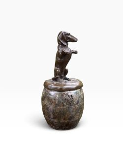 BRONZE STUDY OF A DACHSHUND C 1900