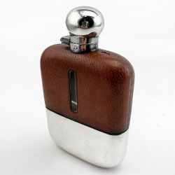ORIGINAL CONDITION SILVER PLATED HIP FLASK