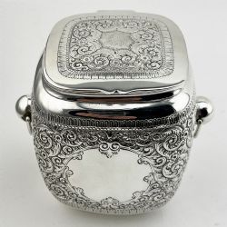 MARTIN HALL CO SILVER PLATED TEA CADDY OR TRINKET BOX