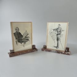 A PAIR OF FRENCH ART DECO PHOTO FRAMES