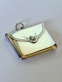 GEORGE V WWI SOLID SILVER ENVELOPE STAMP CASE 1916 CRISFORD NORRIS