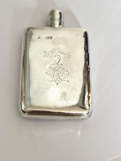 SAMPSON MORDAN VICTORIAN HIP FLASK LONDON 1884 SMALL REPAIRS