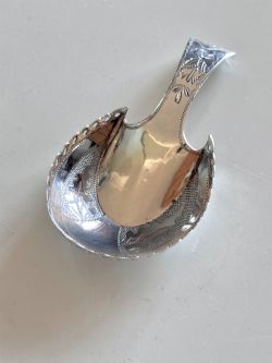 GEORGE III SILVER PASTERN HOOF CADDY SPOON COCKS BETTRIDGE BIRMINGHAM 1808
