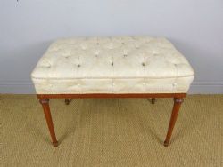 ELEGANT REGENCY UPHOLSTERED STOOL ELEGANT REGENCY UPHOLSTERED STOOL