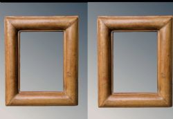 PAIR OF ANTIQUE LEATHER FRAMES