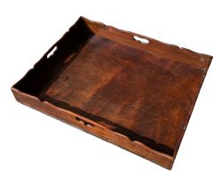 GOOD GEORGE III MAHOGANY BUTLERS TRAY